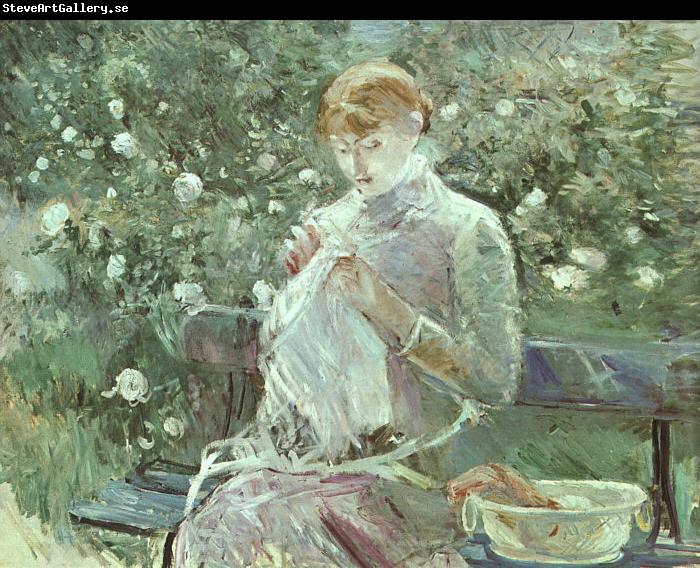 Berthe Morisot Young Woman Sewing in the Garden